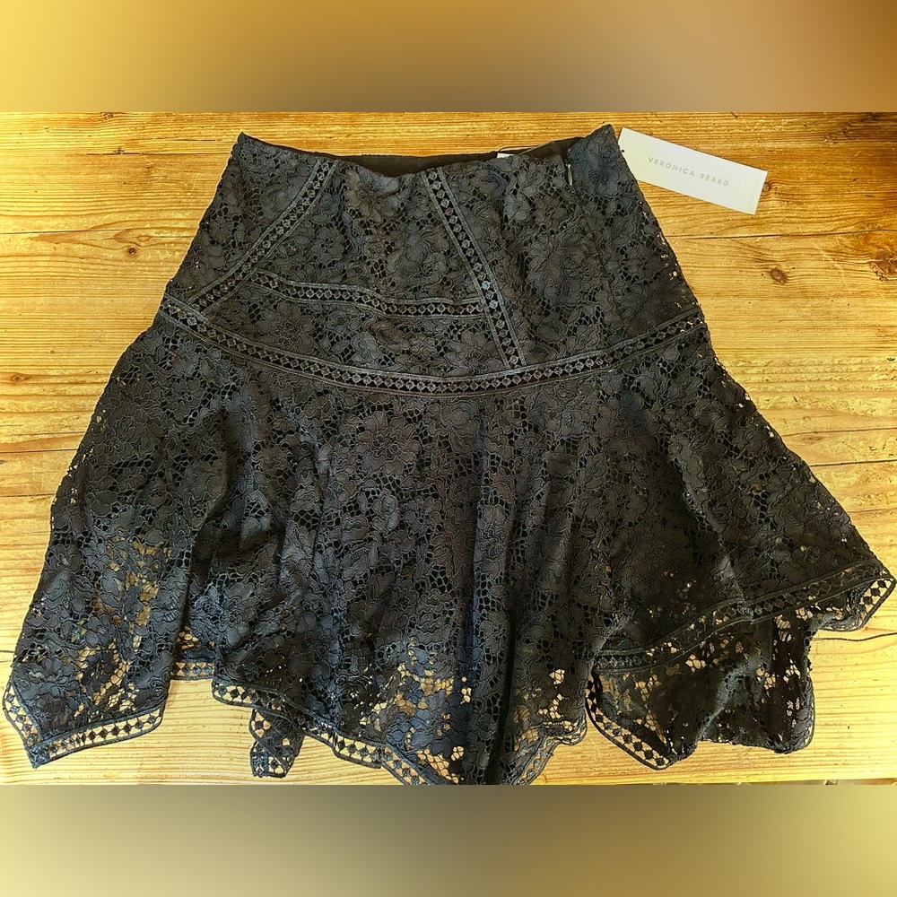 Veronica Beard Aura Black Asymmetrical Skirt